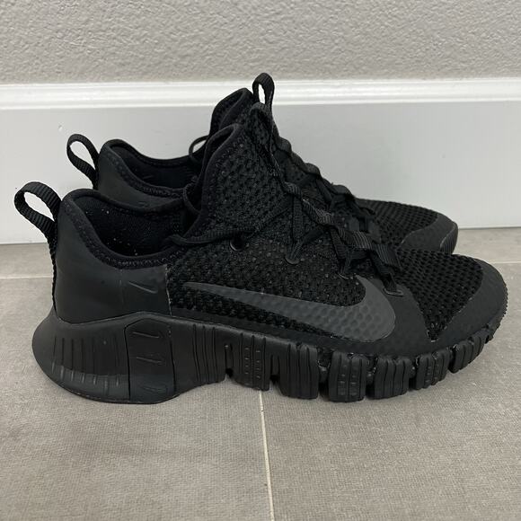 Nike Free Metcon 3 Mens Size 8.5 Black Athletic Running Training Shoes Sneakers - Picture 1 of 6